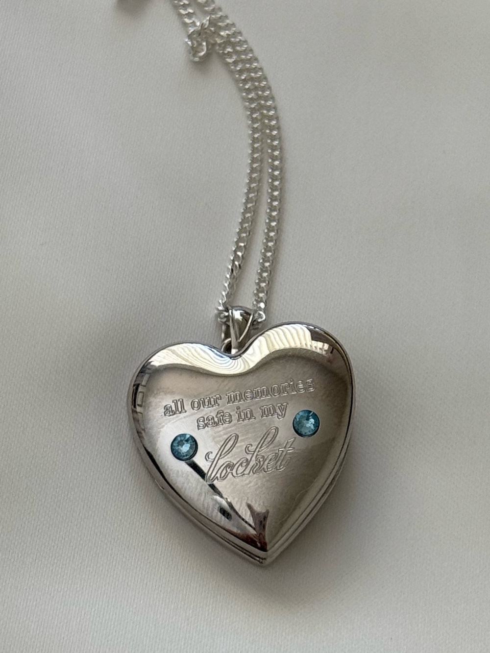 Madison Beer Heart Pendant Necklace with Blue Accent